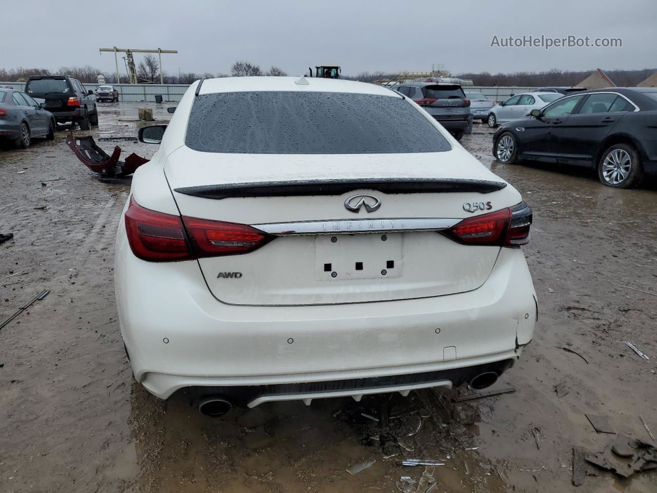 2019 Infiniti Q50 Red Sport 400 White vin: JN1FV7AR5KM830022