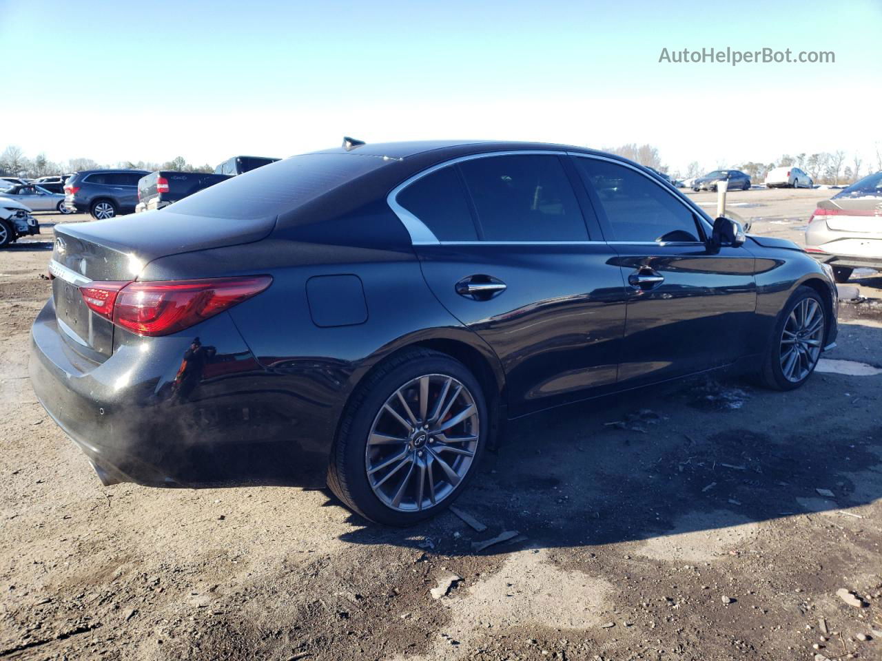 2019 Infiniti Q50 Red Sport 400 Black vin: JN1FV7AR5KM830344