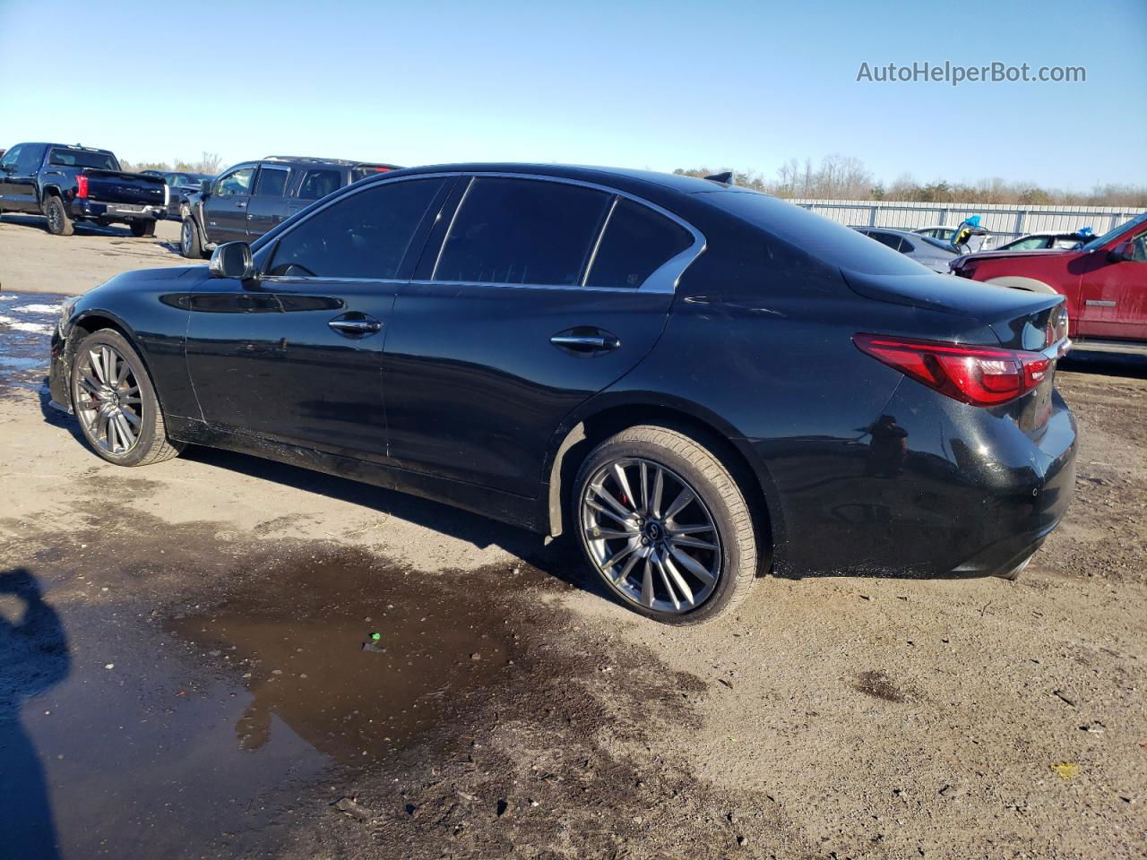 2019 Infiniti Q50 Red Sport 400 Black vin: JN1FV7AR5KM830344