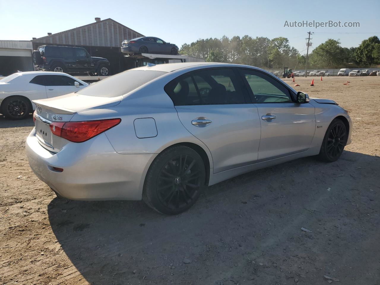 2016 Infiniti Q50 Red Sport 400 Silver vin: JN1FV7AR6GM451182