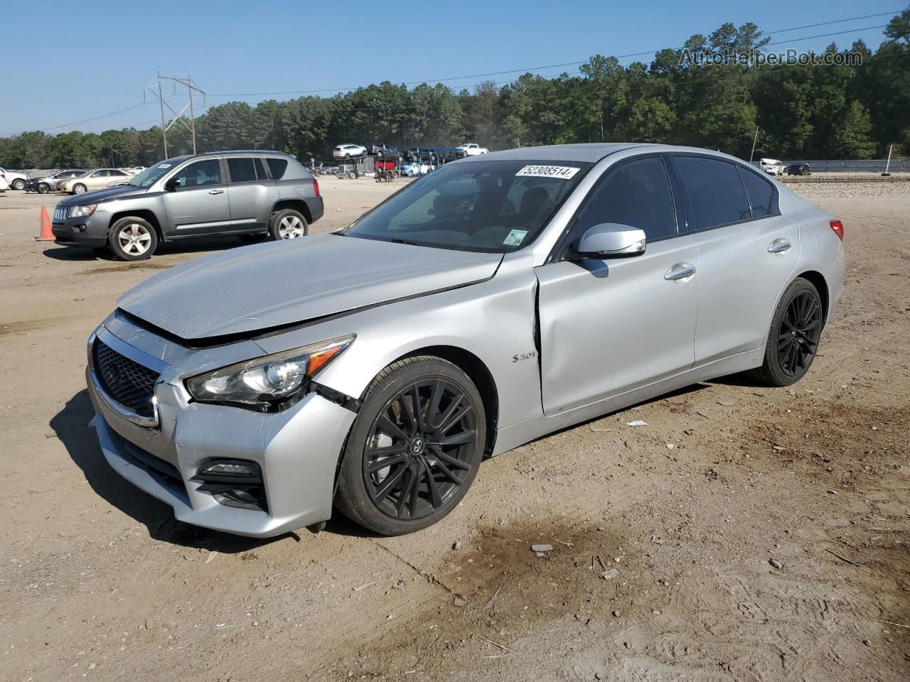 2016 Infiniti Q50 Red Sport 400 Silver vin: JN1FV7AR6GM451182