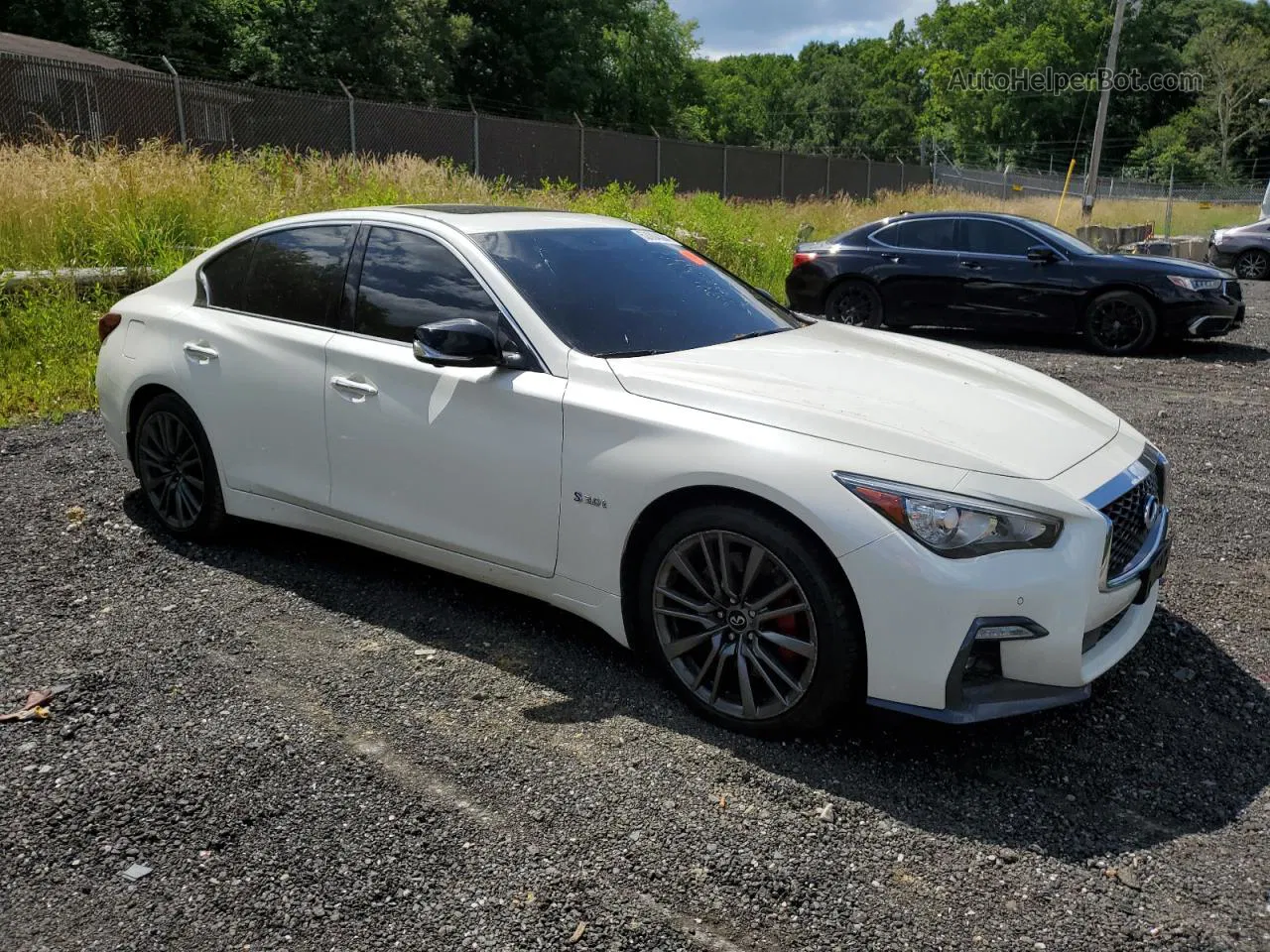 2019 Infiniti Q50 Red Sport 400 White vin: JN1FV7AR6KM800981