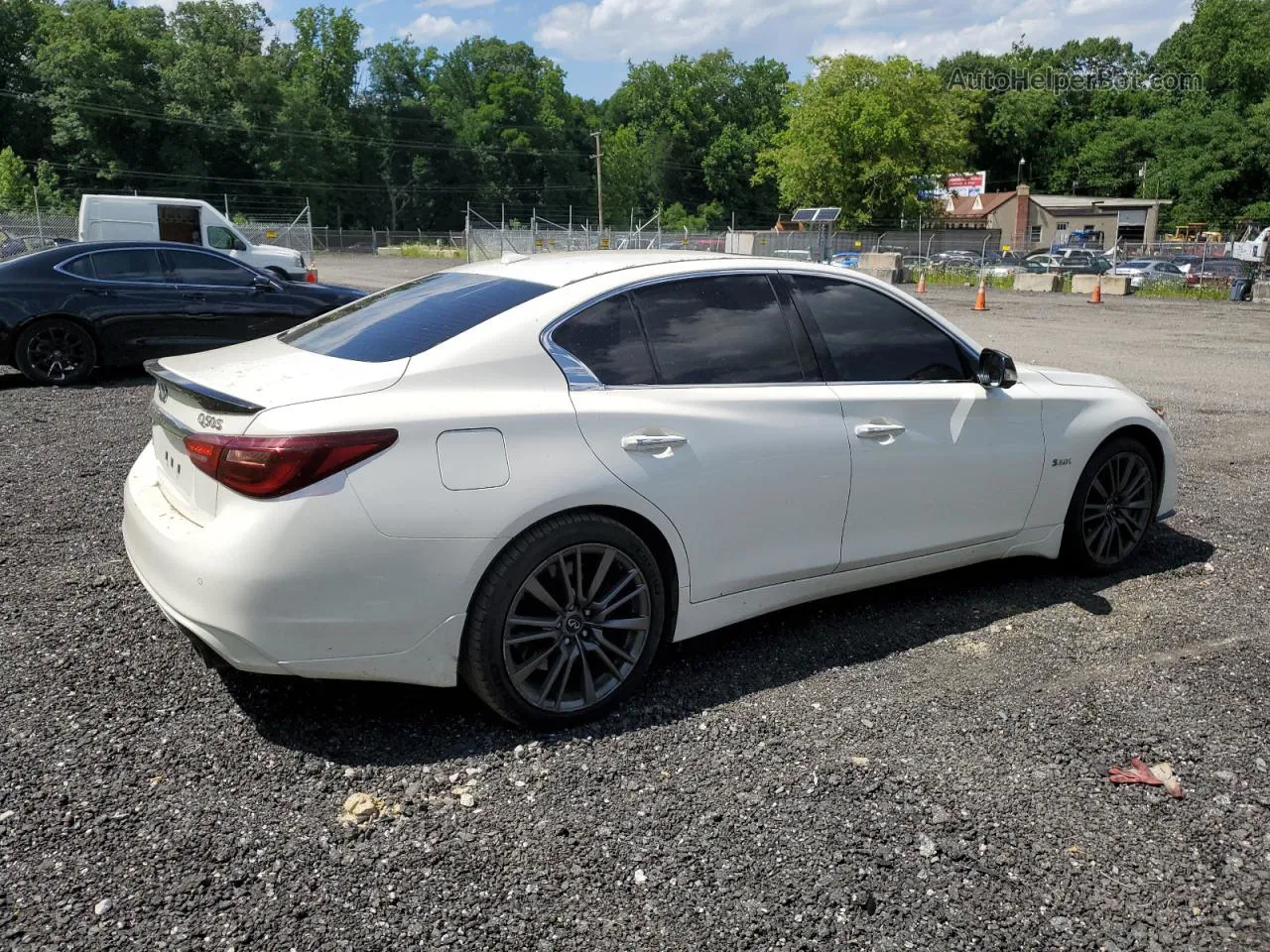 2019 Infiniti Q50 Red Sport 400 White vin: JN1FV7AR6KM800981