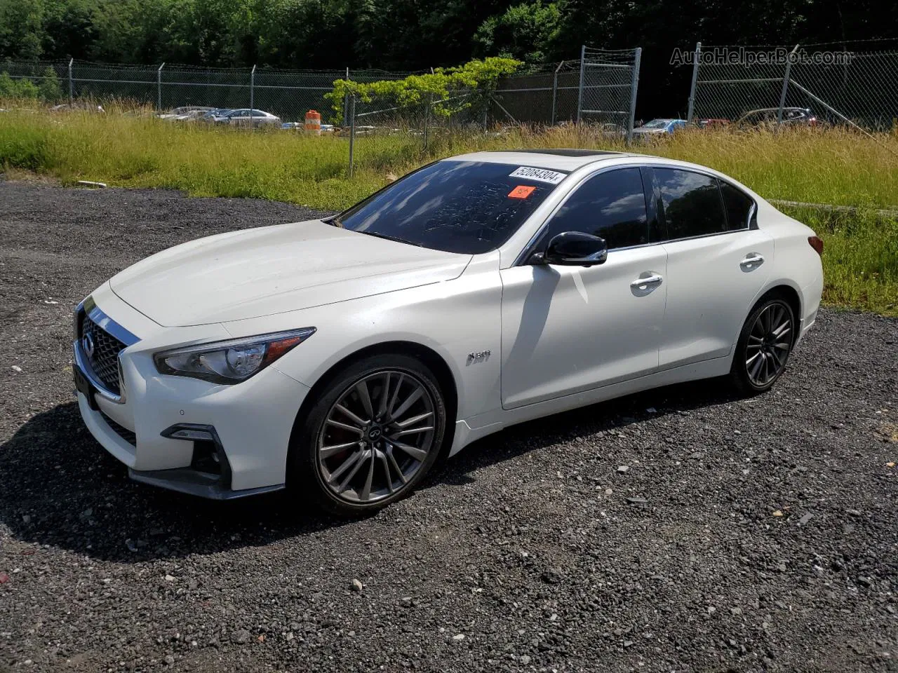 2019 Infiniti Q50 Red Sport 400 White vin: JN1FV7AR6KM800981