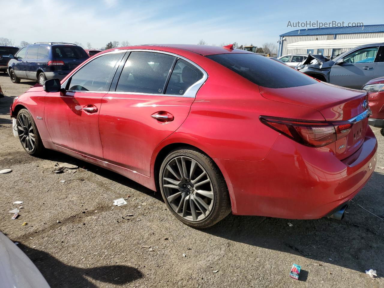 2019 Infiniti Q50 Red Sport 400 Red vin: JN1FV7AR6KM830367