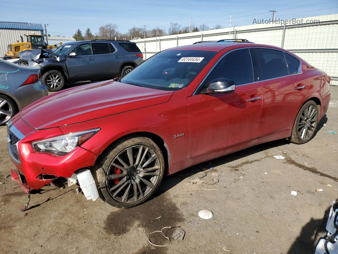 2019 Infiniti Q50 Red Sport 400 Red vin: JN1FV7AR6KM830367