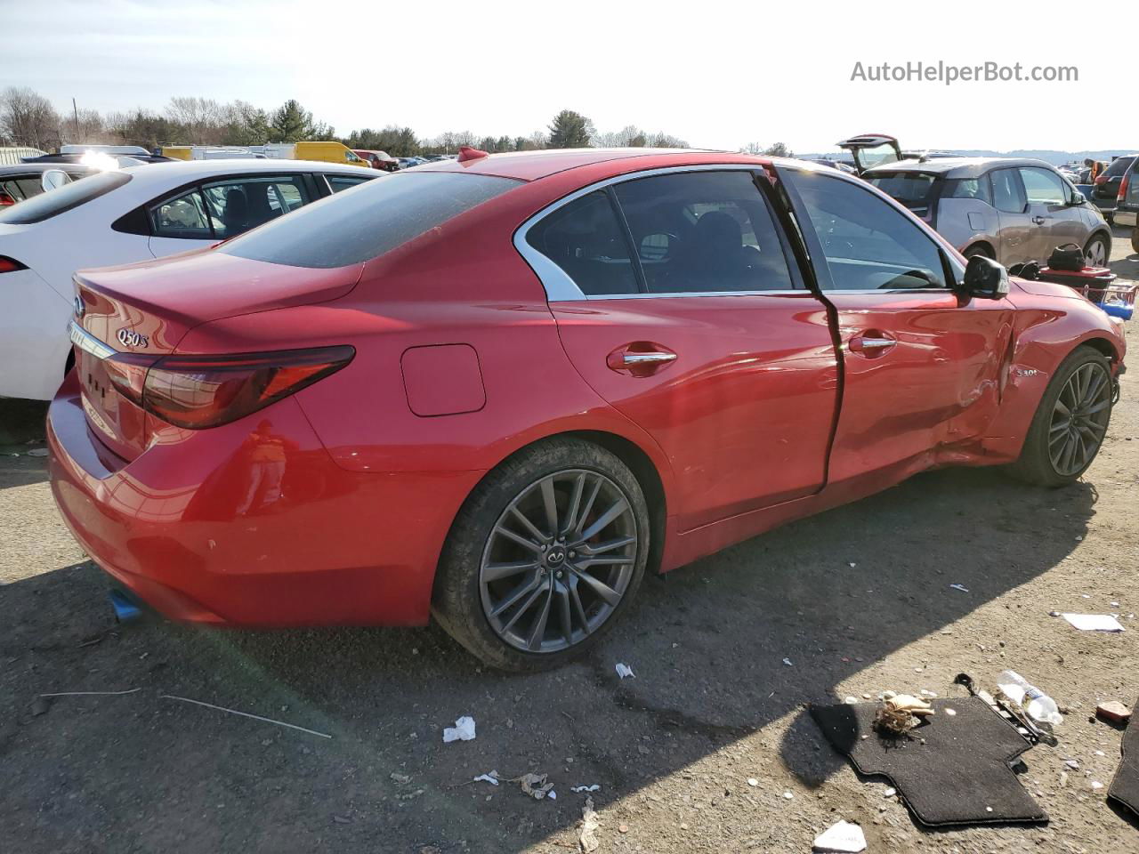 2019 Infiniti Q50 Red Sport 400 Red vin: JN1FV7AR6KM830367