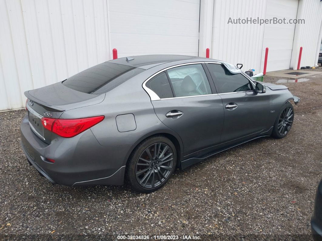 2016 Infiniti Q50 3.0t Red Sport 400 Gray vin: JN1FV7AR7GM450557