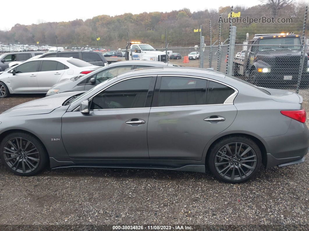 2016 Infiniti Q50 3.0t Red Sport 400 Gray vin: JN1FV7AR7GM450557