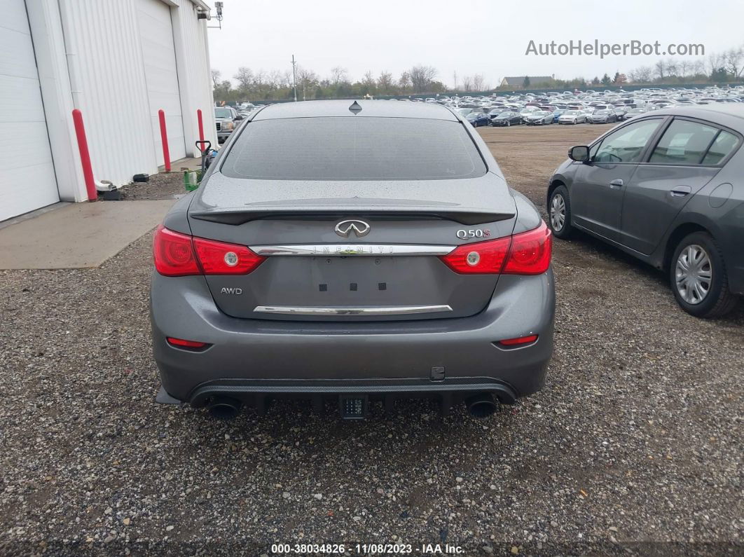 2016 Infiniti Q50 3.0t Red Sport 400 Gray vin: JN1FV7AR7GM450557