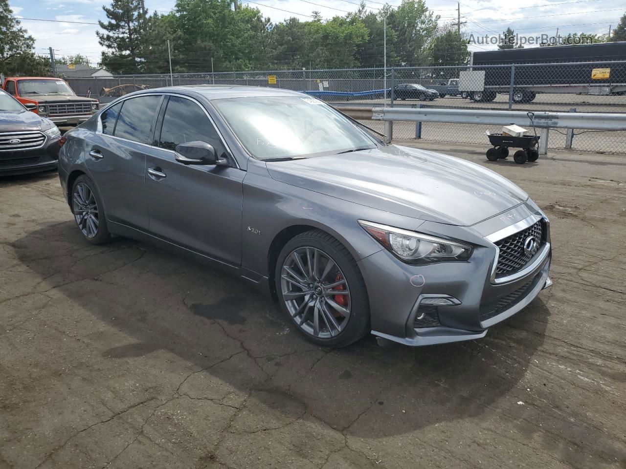 2018 Infiniti Q50 Red Sport 400 Gray vin: JN1FV7AR7JM480150