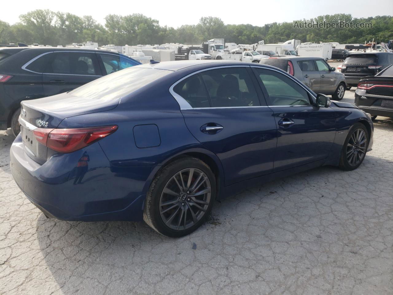 2018 Infiniti Q50 Red Sport 400 Blue vin: JN1FV7AR7JM480391