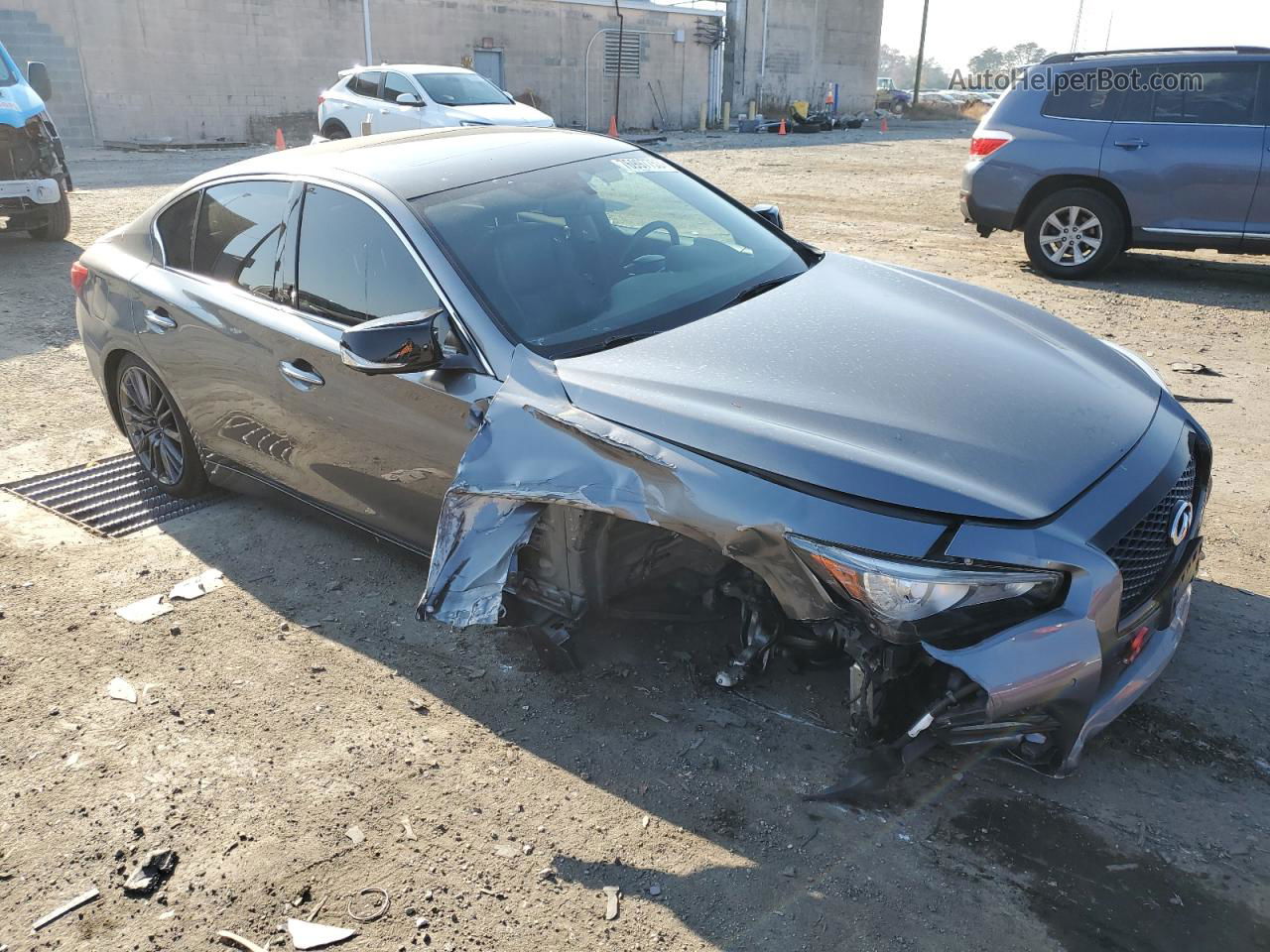 2016 Infiniti Q50 Red Sport 400 Серый vin: JN1FV7AR8GM451281