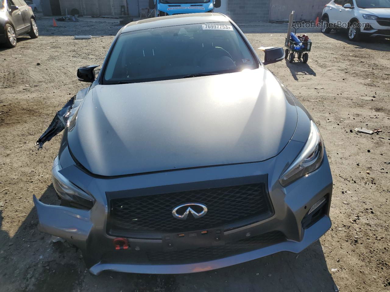 2016 Infiniti Q50 Red Sport 400 Gray vin: JN1FV7AR8GM451281