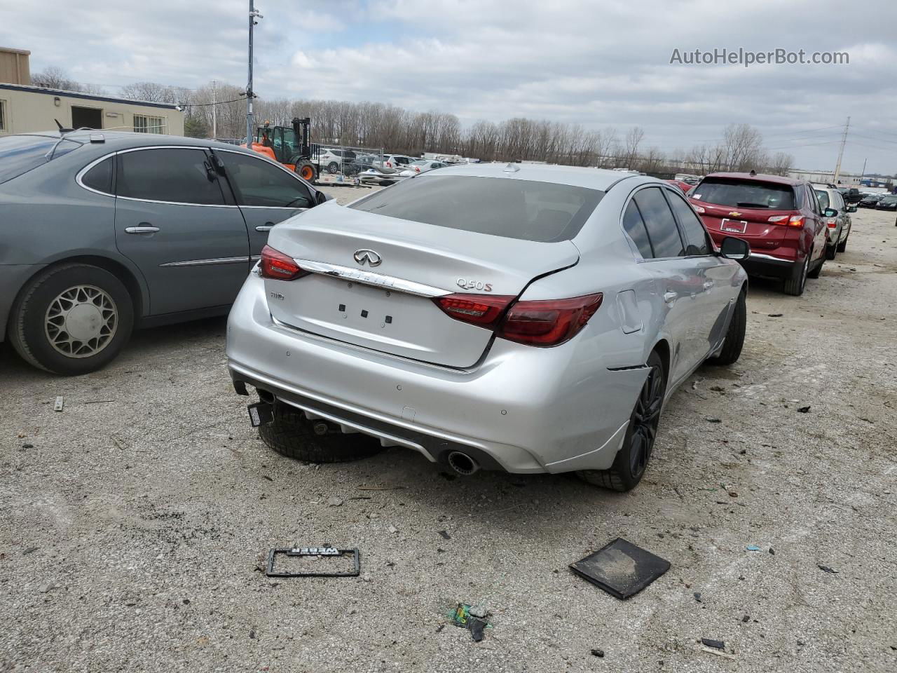 2019 Infiniti Q50 Red Sport 400 Silver vin: JN1FV7AR8KM800853