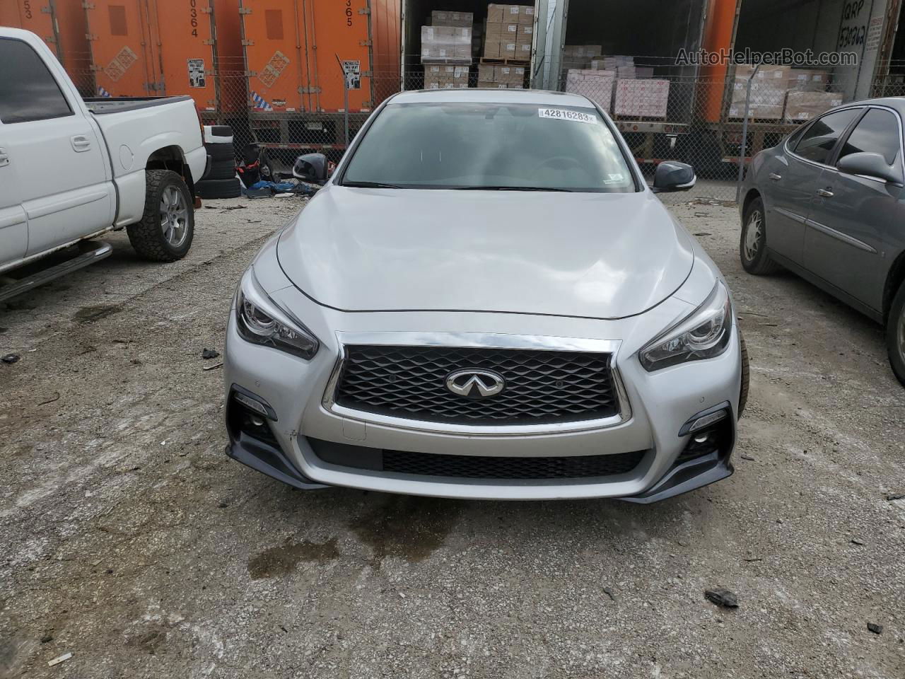 2019 Infiniti Q50 Red Sport 400 Silver vin: JN1FV7AR8KM800853