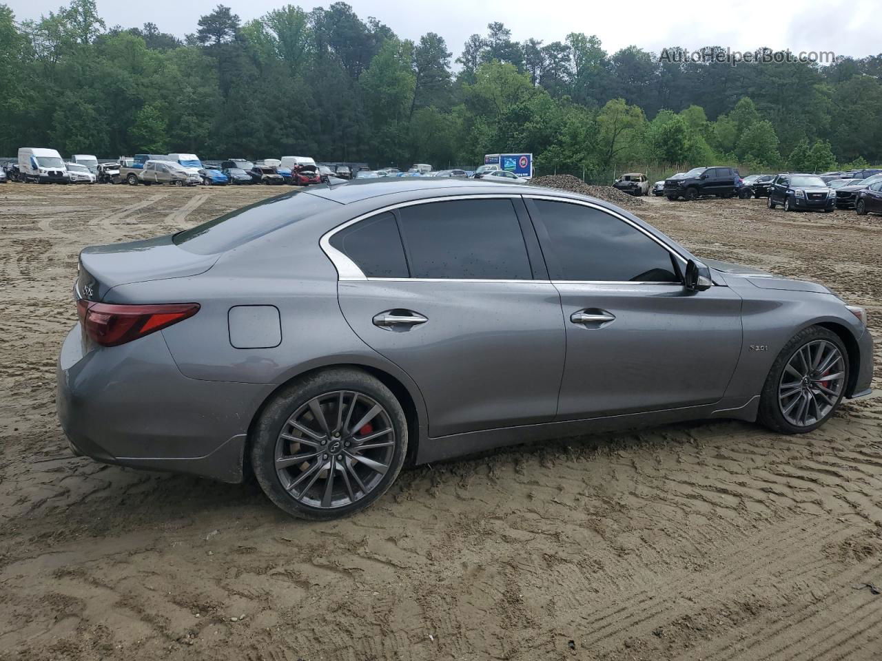 2018 Infiniti Q50 Red Sport 400 Gray vin: JN1FV7AR9JM480165