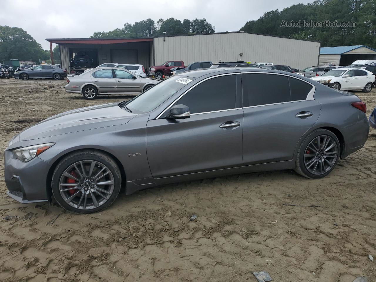 2018 Infiniti Q50 Red Sport 400 Gray vin: JN1FV7AR9JM480165