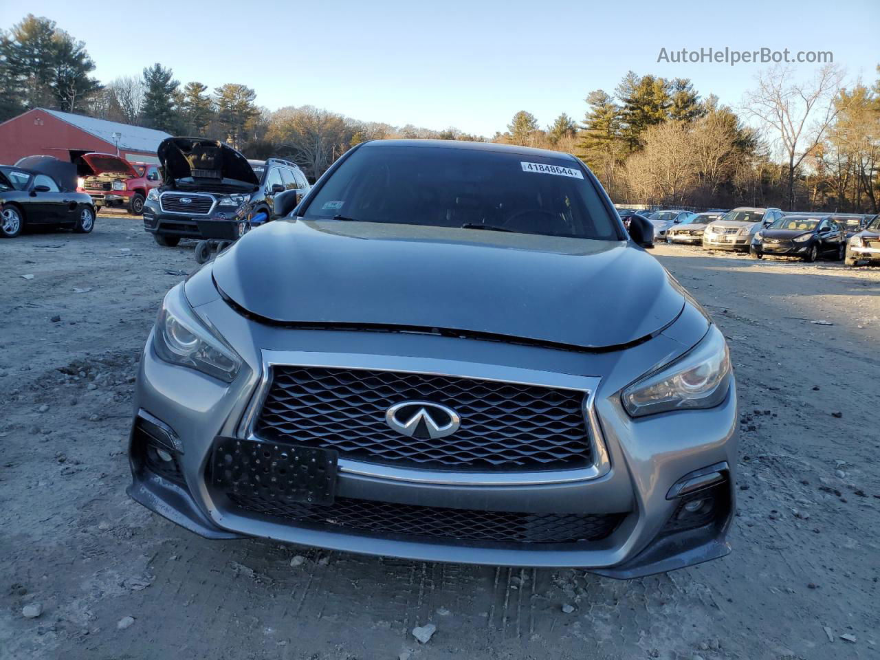 2016 Infiniti Q50 Red Sport 400 Gray vin: JN1FV7ARXGM451413