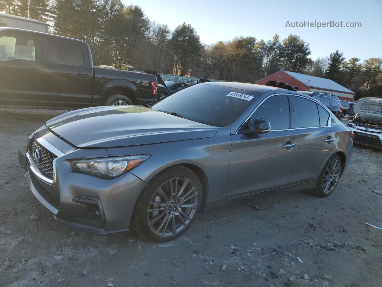 2016 Infiniti Q50 Red Sport 400 Gray vin: JN1FV7ARXGM451413