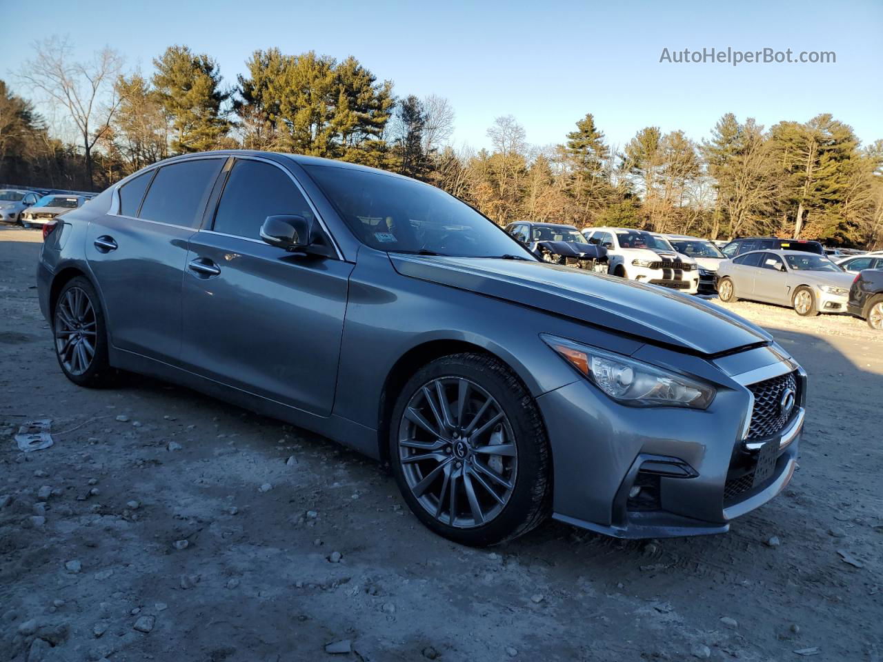 2016 Infiniti Q50 Red Sport 400 Gray vin: JN1FV7ARXGM451413