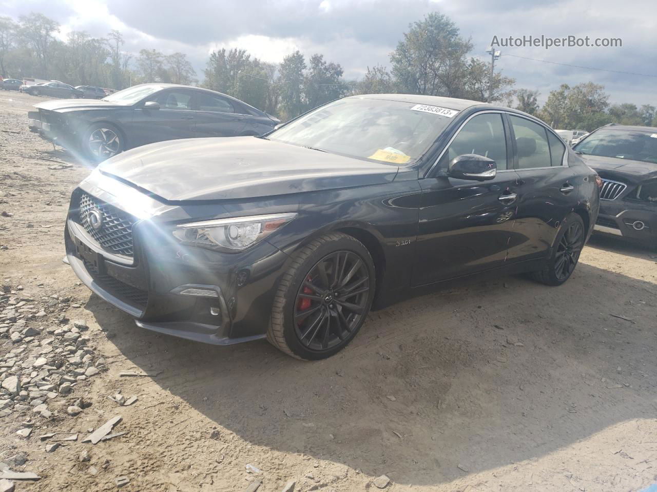 2019 Infiniti Q50 Red Sport 400 Black vin: JN1FV7ARXKM800837