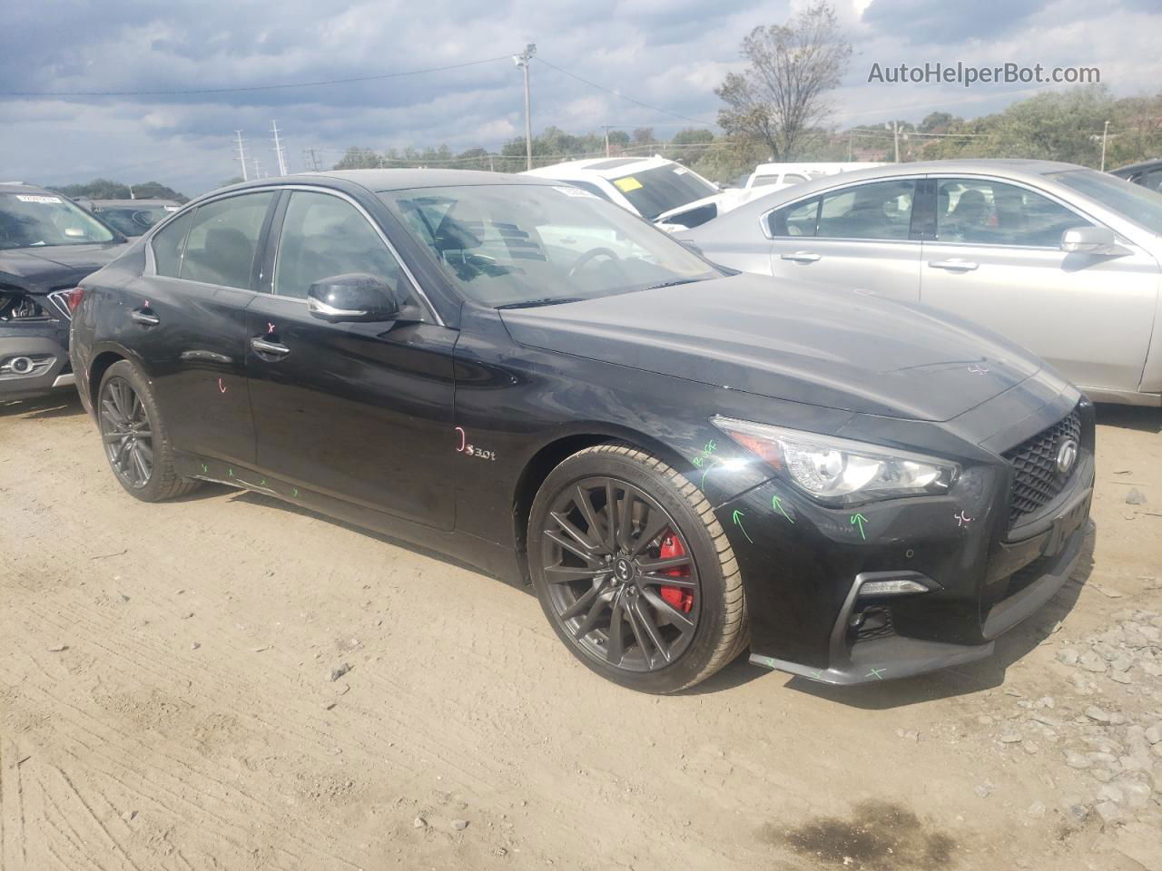 2019 Infiniti Q50 Red Sport 400 Black vin: JN1FV7ARXKM800837