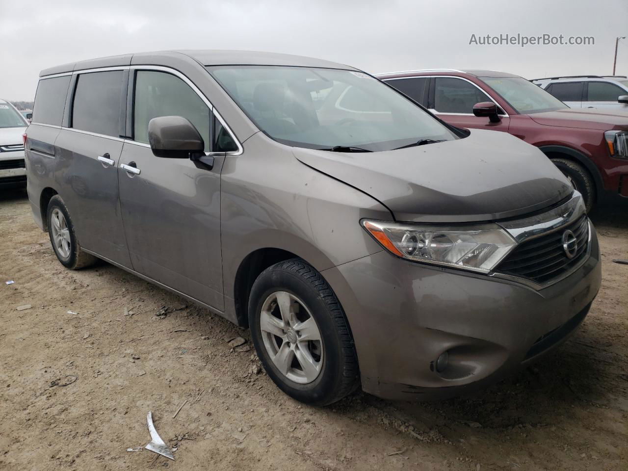 2015 Nissan Quest S Gray vin: JN8AE2KP0F9120627