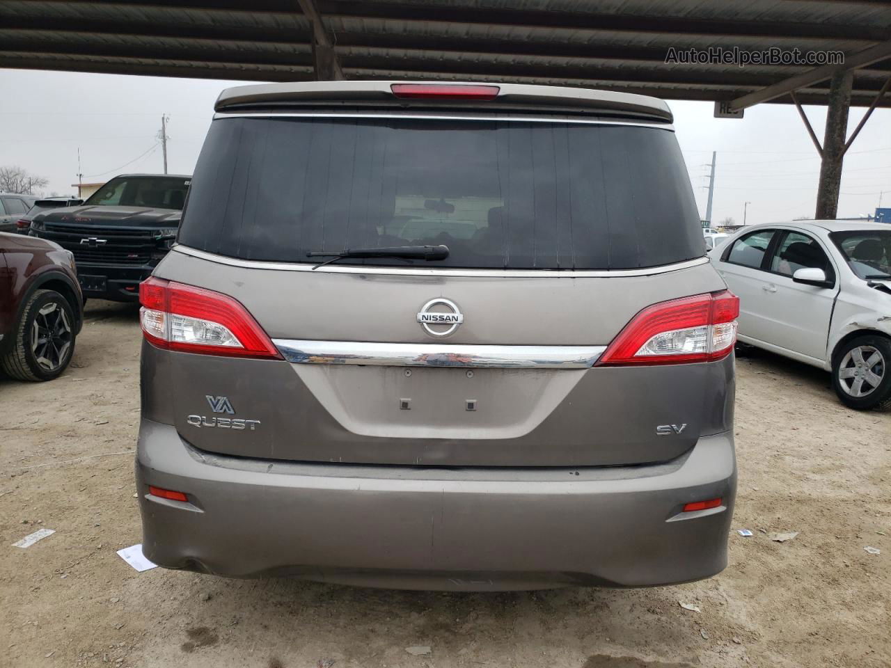 2015 Nissan Quest S Gray vin: JN8AE2KP0F9120627