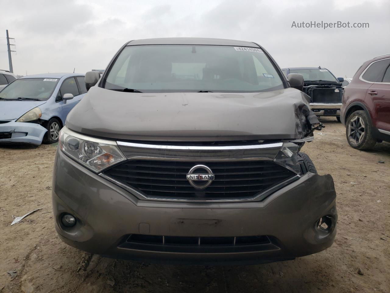 2015 Nissan Quest S Gray vin: JN8AE2KP0F9120627