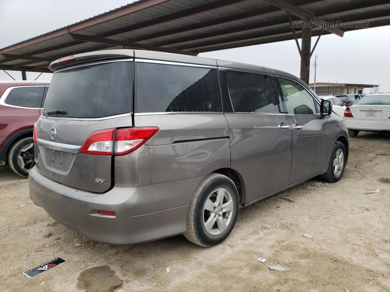 2015 Nissan Quest S Gray vin: JN8AE2KP0F9120627