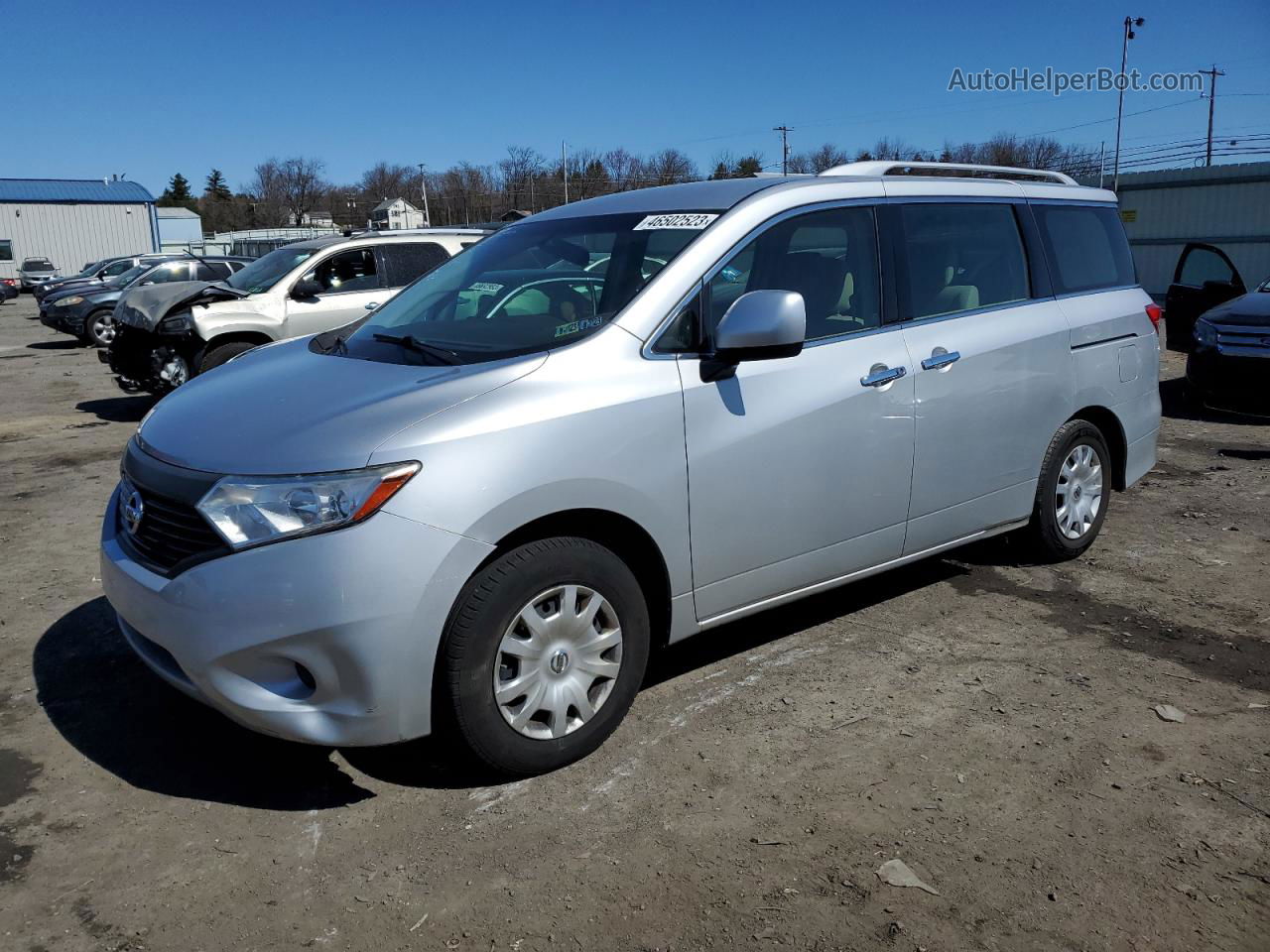 2015 Nissan Quest S Silver vin: JN8AE2KP0F9123513