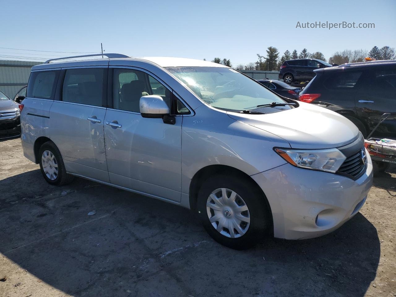 2015 Nissan Quest S Silver vin: JN8AE2KP0F9123513