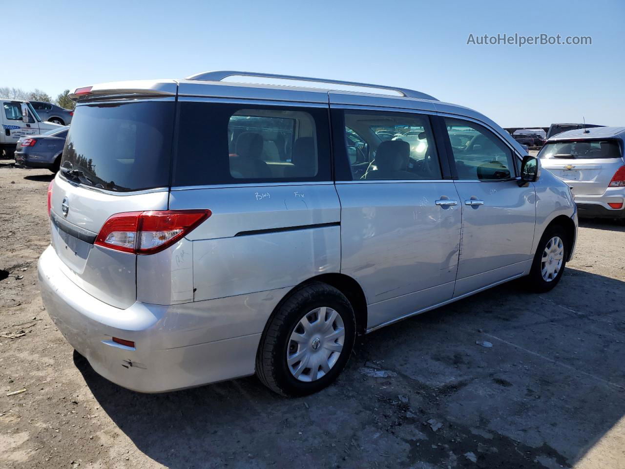 2015 Nissan Quest S Silver vin: JN8AE2KP0F9123513