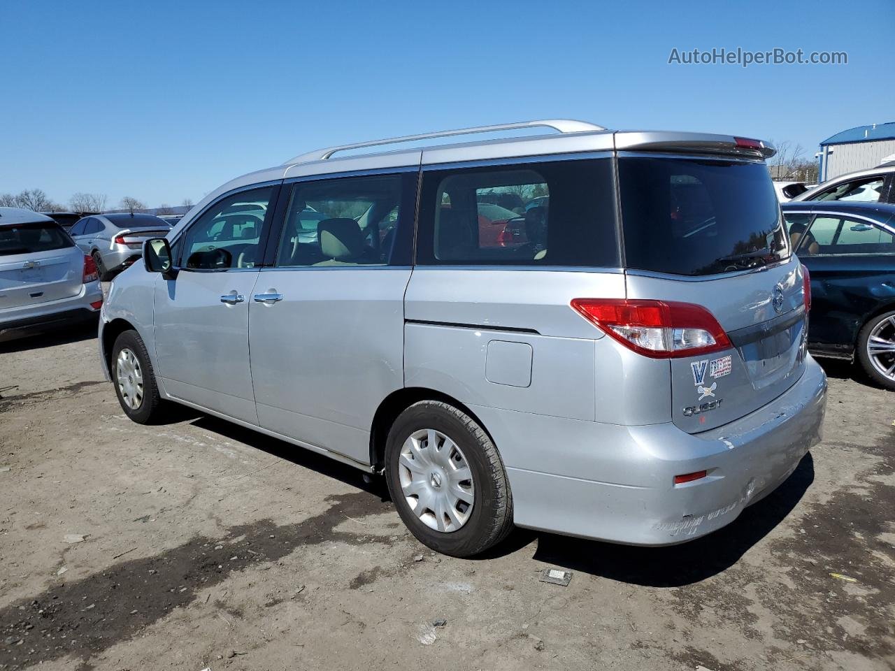 2015 Nissan Quest S Silver vin: JN8AE2KP0F9123513