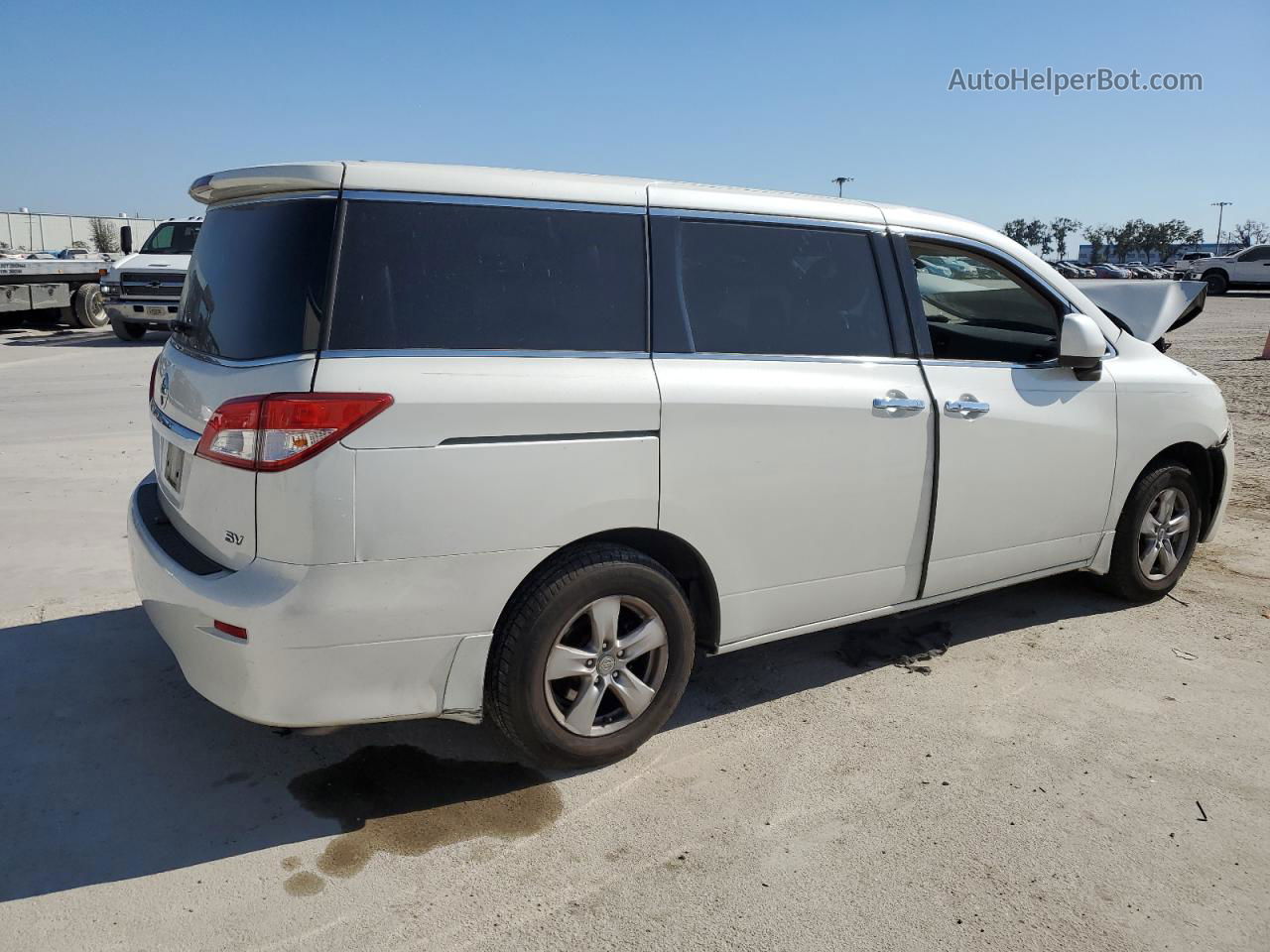 2015 Nissan Quest S White vin: JN8AE2KP0F9124001