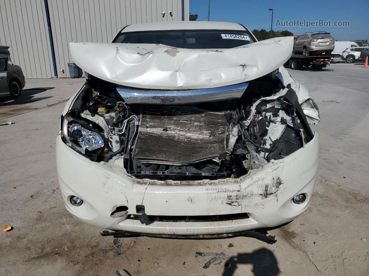 2015 Nissan Quest S White vin: JN8AE2KP0F9124001