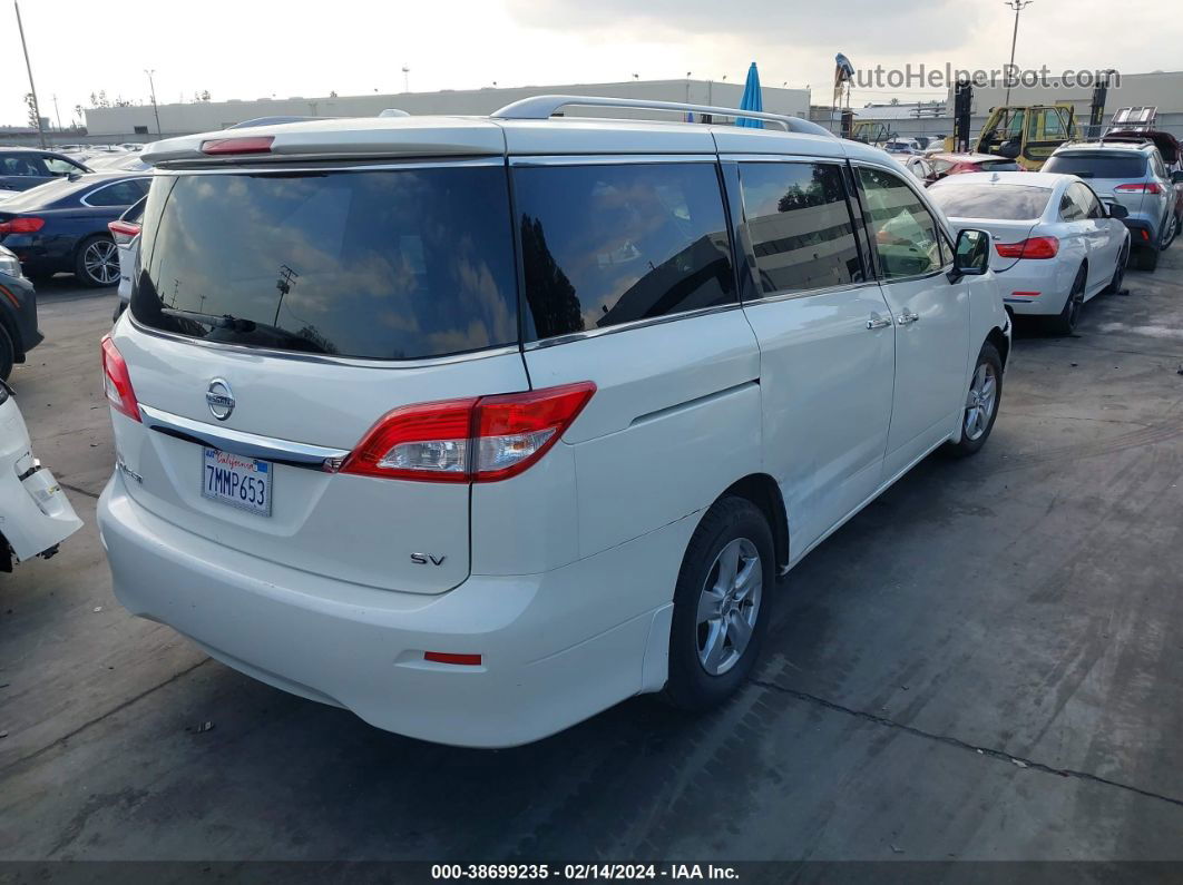 2015 Nissan Quest Sv White vin: JN8AE2KP0F9124192