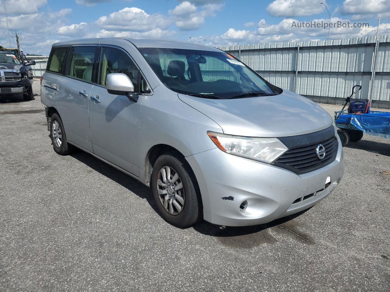 2015 Nissan Quest S Silver vin: JN8AE2KP0F9130381