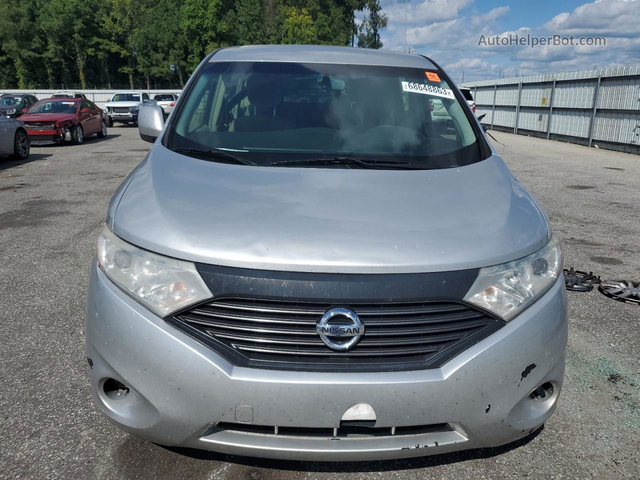 2015 Nissan Quest S Silver vin: JN8AE2KP0F9130381