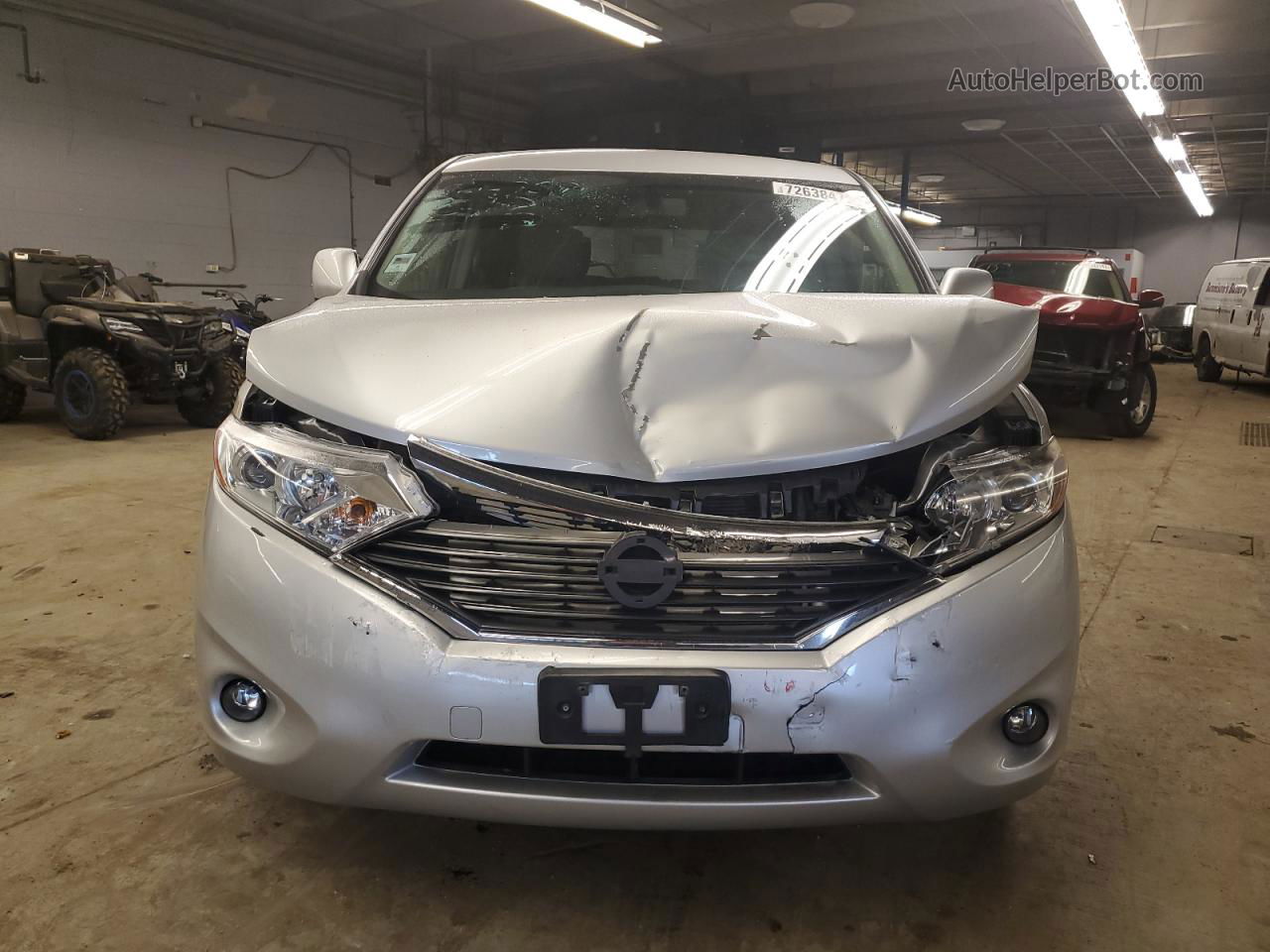 2015 Nissan Quest S Silver vin: JN8AE2KP0F9130655