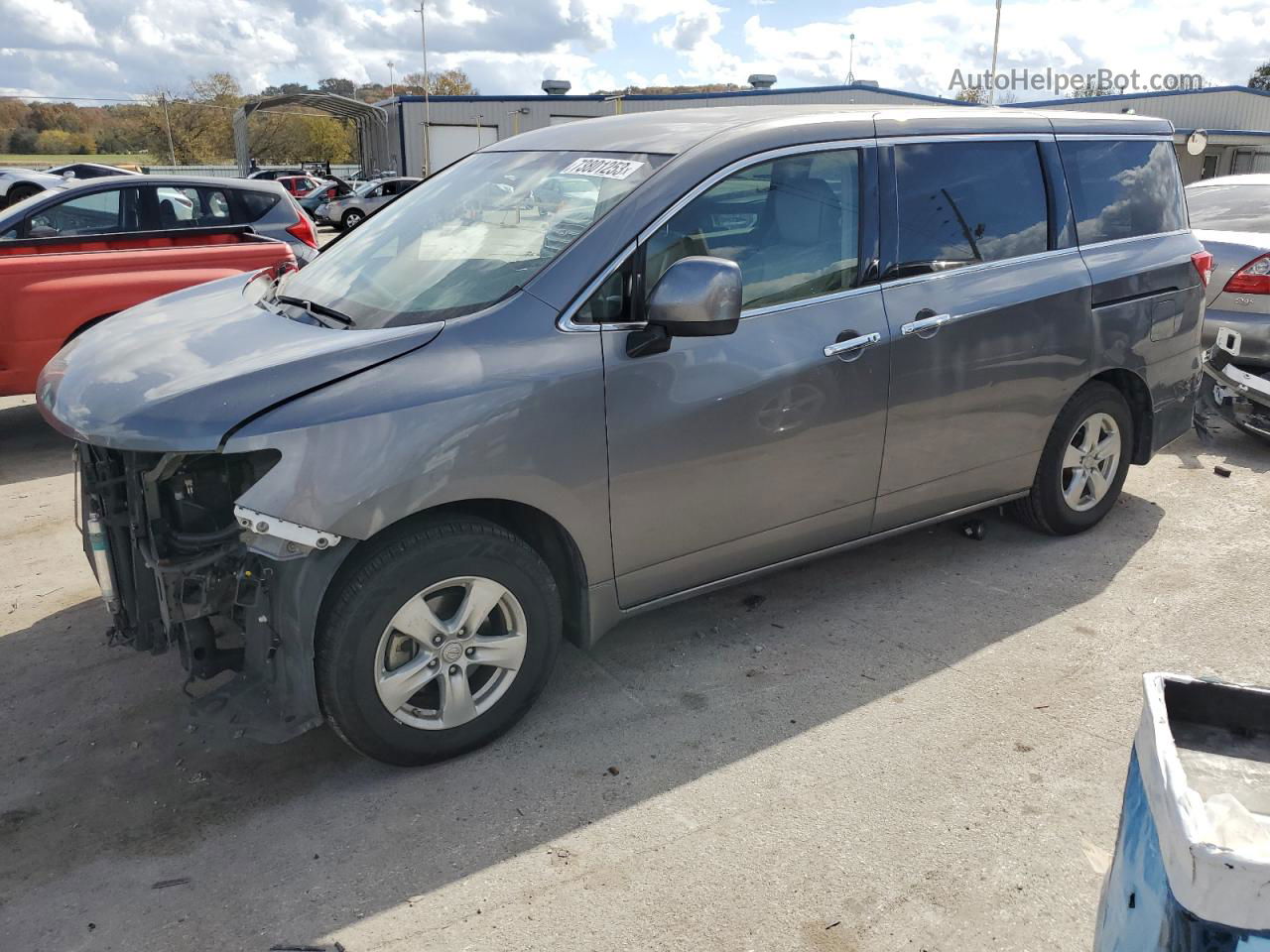 2015 Nissan Quest S Silver vin: JN8AE2KP0F9133409