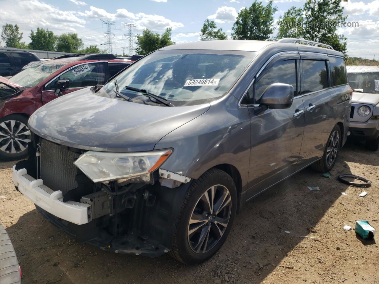 2015 Nissan Quest S Gray vin: JN8AE2KP0F9133796