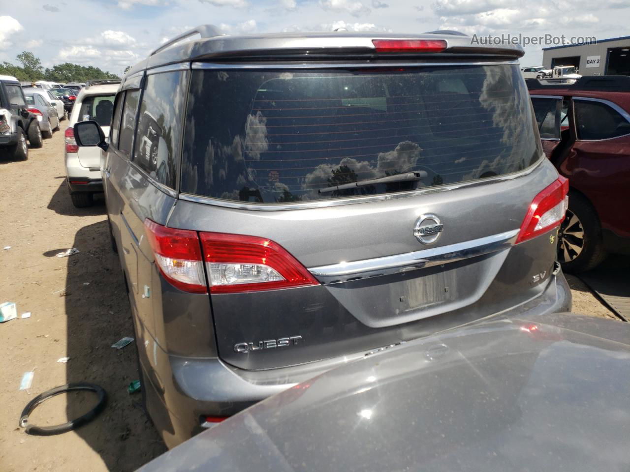 2015 Nissan Quest S Gray vin: JN8AE2KP0F9133796