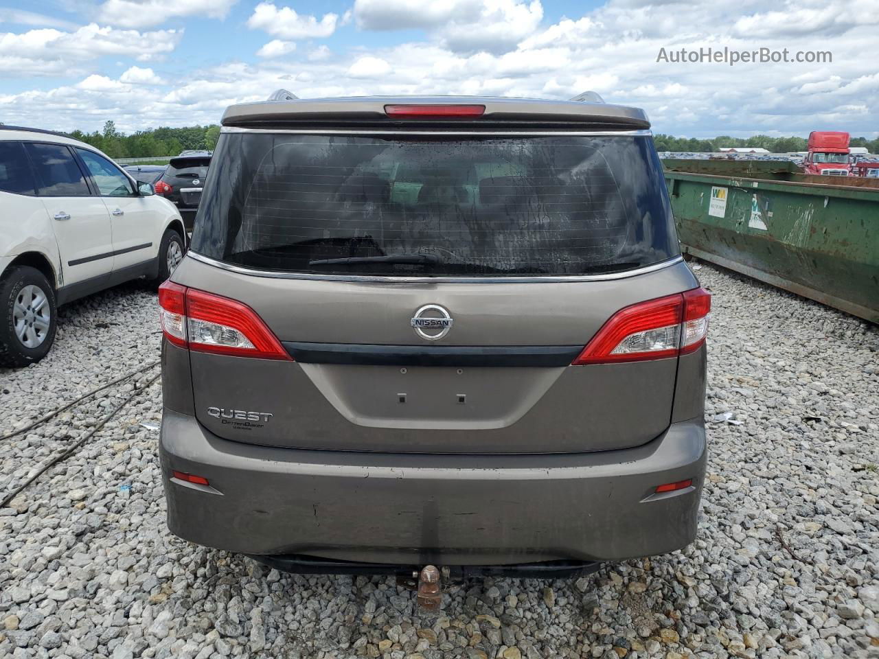 2015 Nissan Quest S Gray vin: JN8AE2KP0F9134138