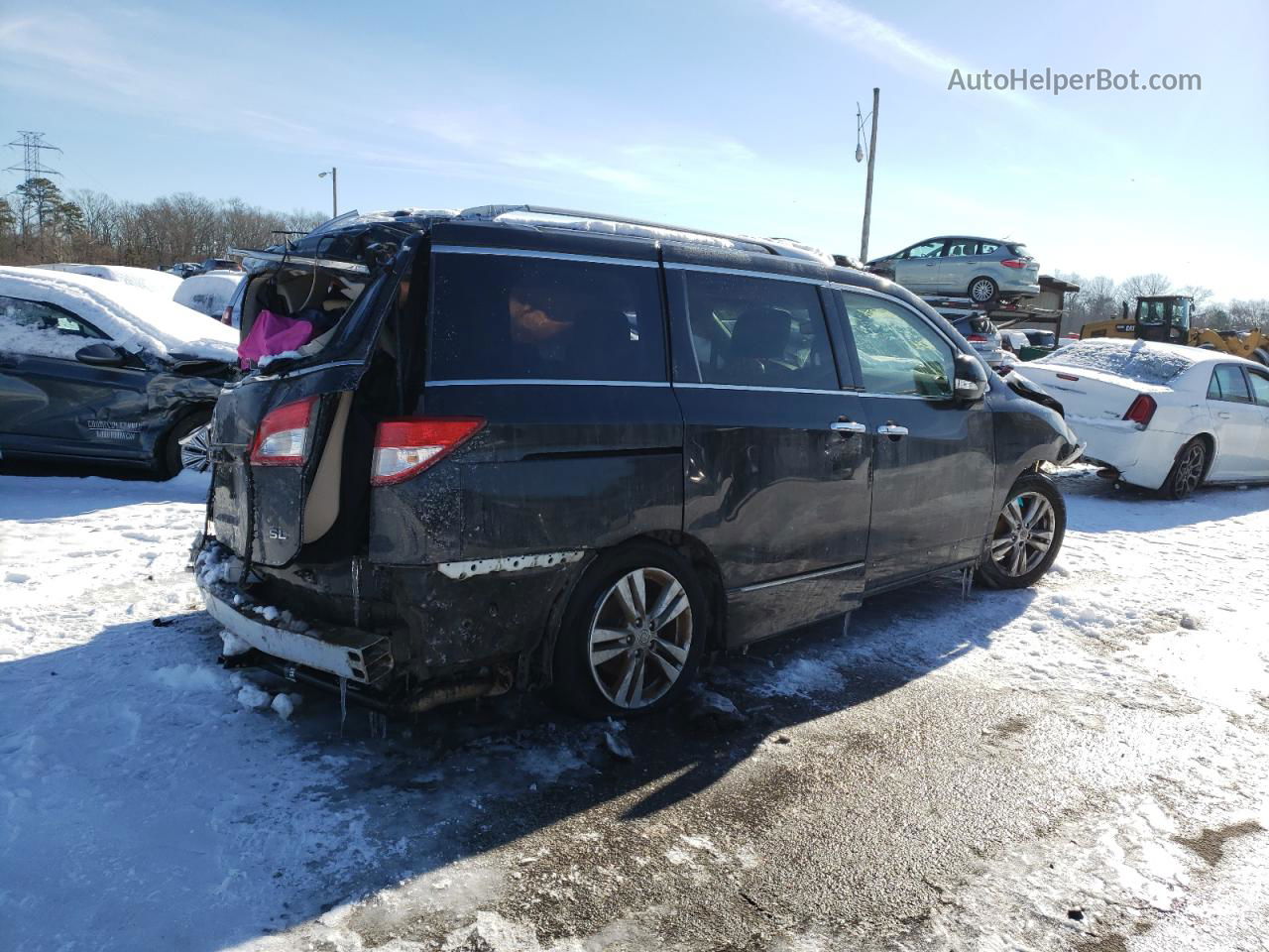 2015 Nissan Quest S Black vin: JN8AE2KP1F9121513