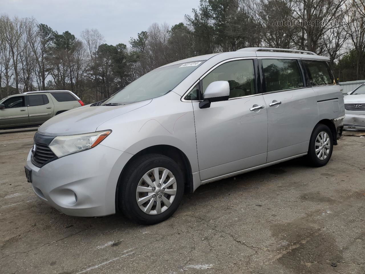 2015 Nissan Quest S Silver vin: JN8AE2KP1F9121771