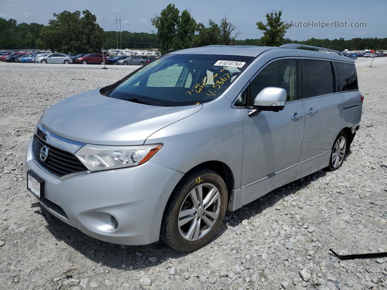 2015 Nissan Quest S Silver vin: JN8AE2KP1F9125867