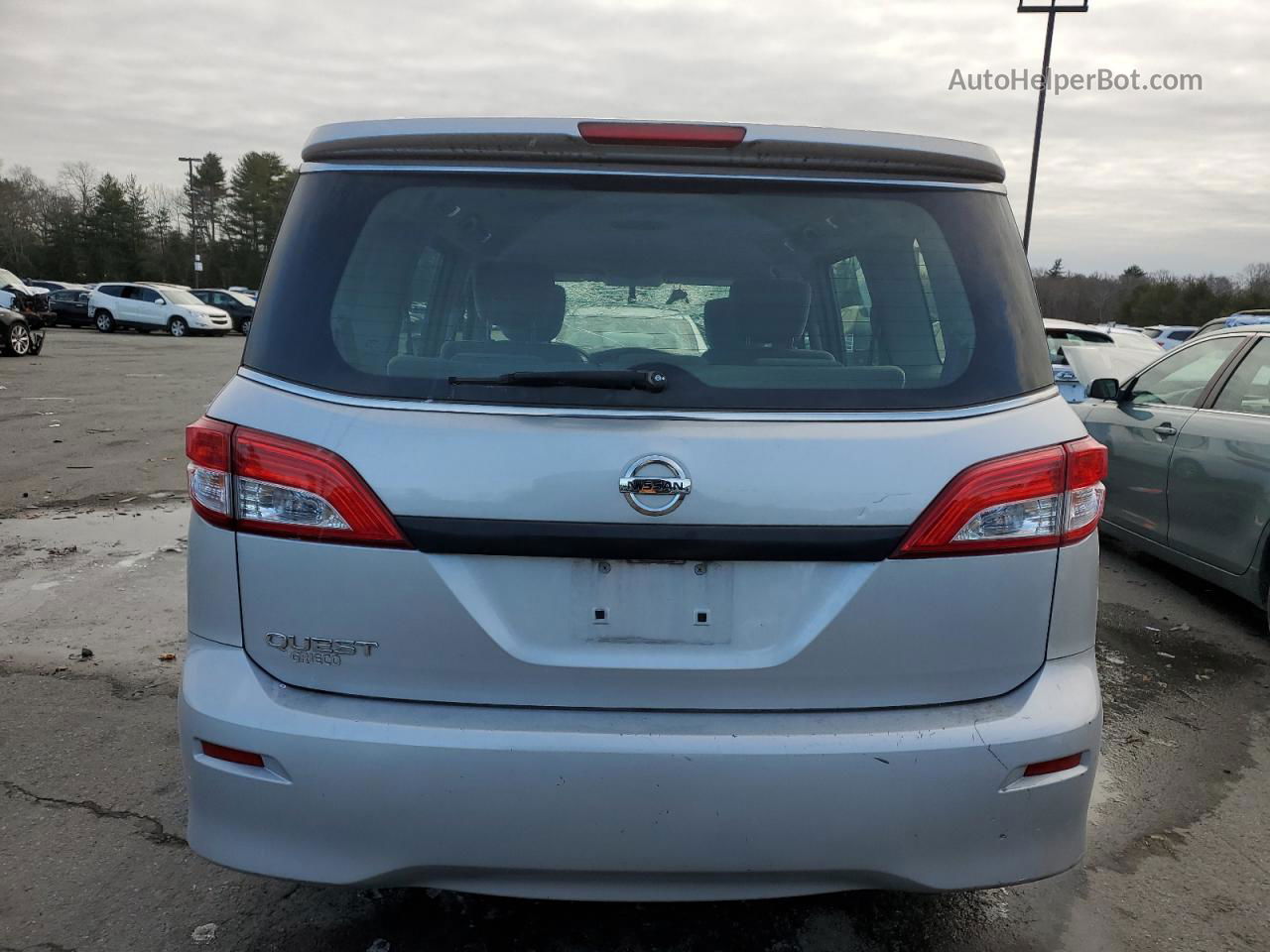 2015 Nissan Quest S Silver vin: JN8AE2KP1F9133029