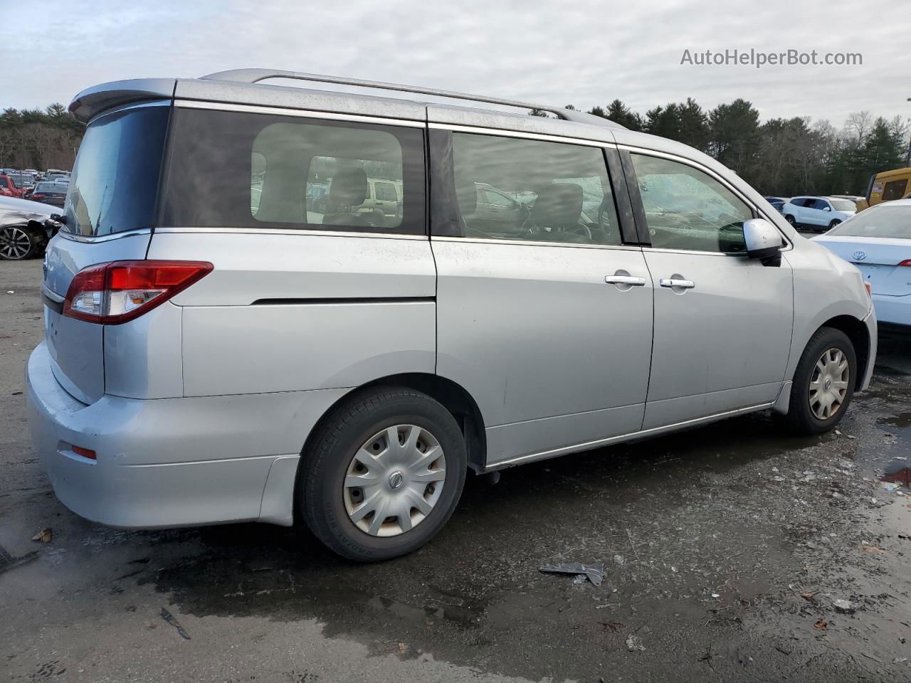 2015 Nissan Quest S Silver vin: JN8AE2KP1F9133029